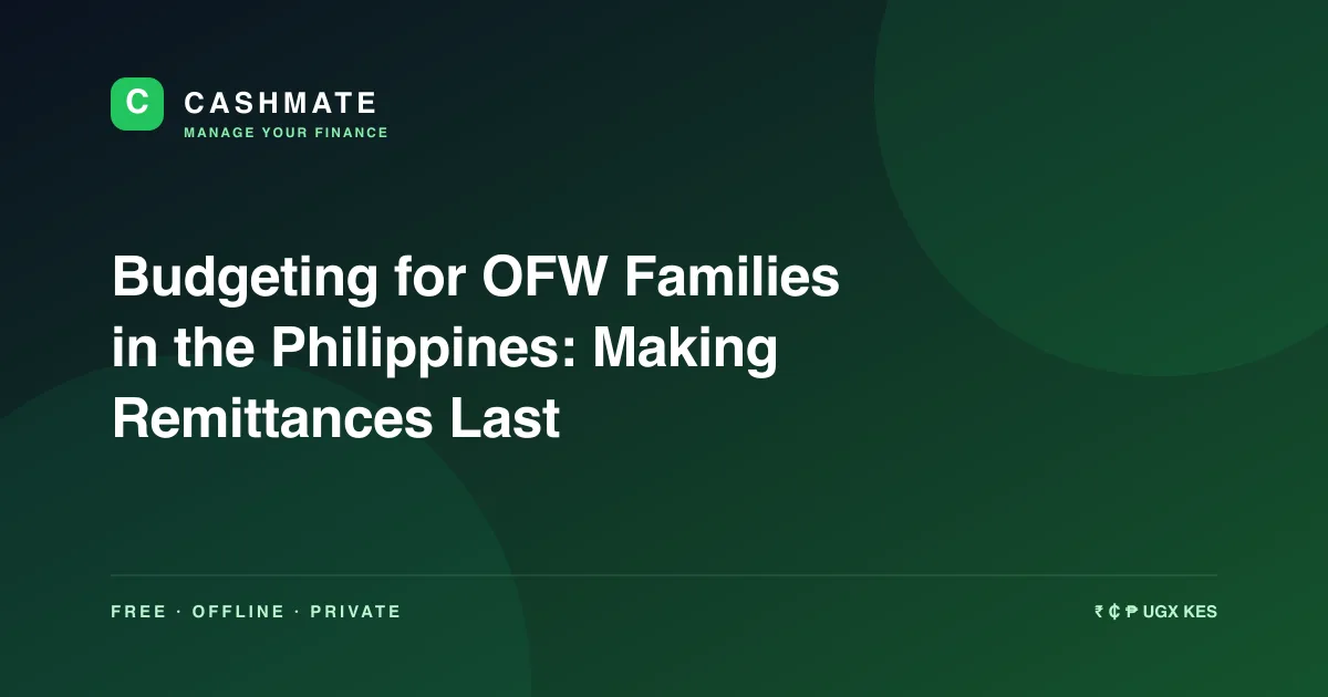 Budgeting for OFW Families in the Philippines: Making Remittances Last