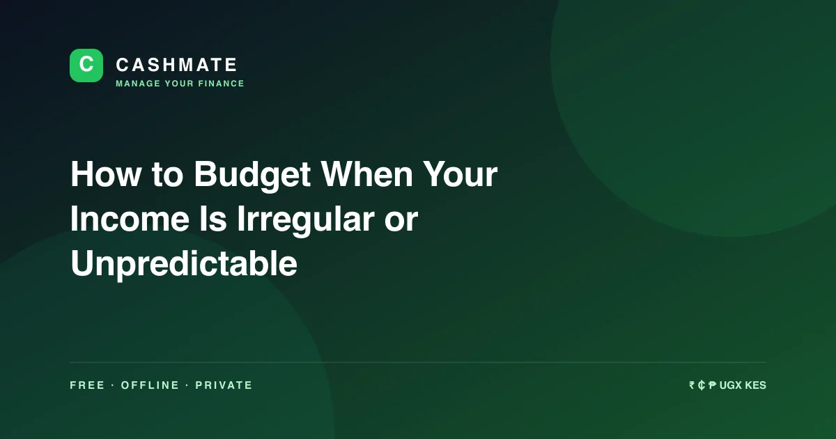 How to Budget When Your Income Is Irregular or Unpredictable