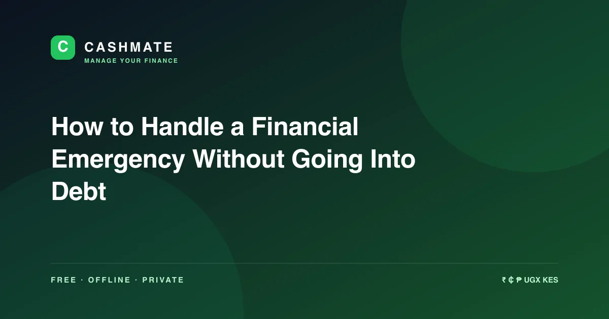 How to Handle a Financial Emergency Without Going Into Debt