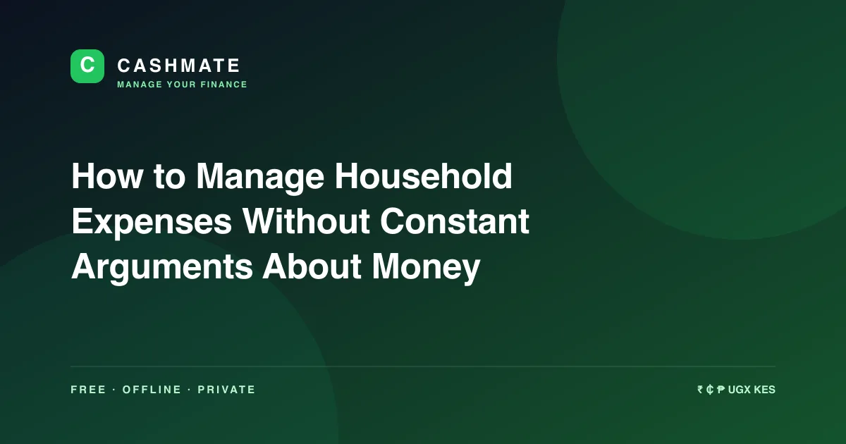 How to Manage Household Expenses Without Constant Arguments About Money