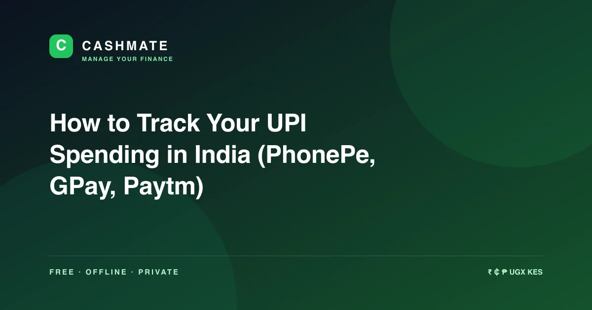 How to Track Your UPI Spending in India (PhonePe, GPay, Paytm)
